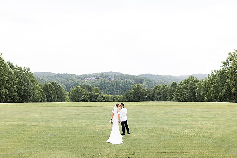 Bride and groom portrait at The Reserve at Lake Keowee South Carolina