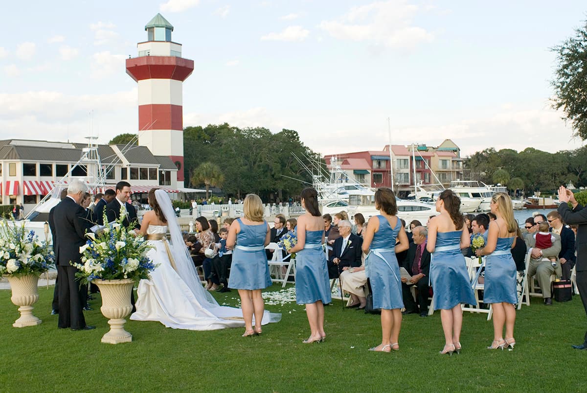 Wedding ceremony at Hilton Head Island venue by Kaufman Photography