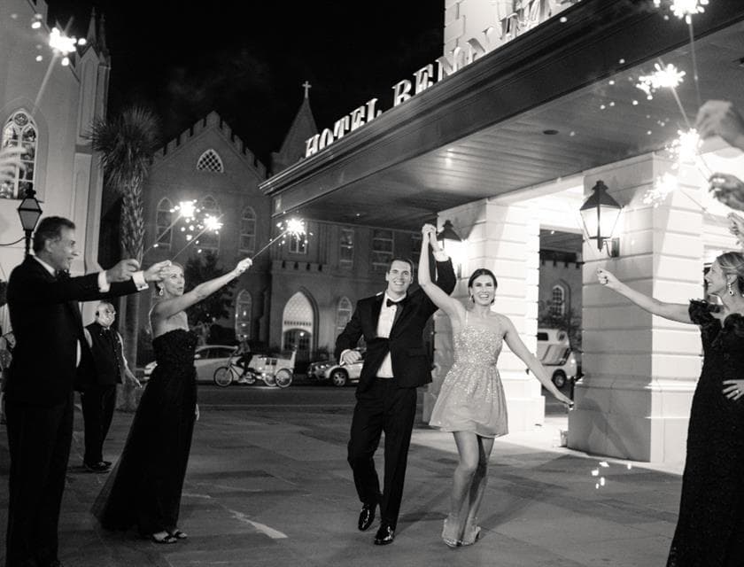 Hotel Bennett wedding ceremony on King Street Charleston