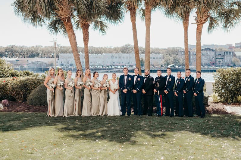 Bridal party at Westin Savannah wedding