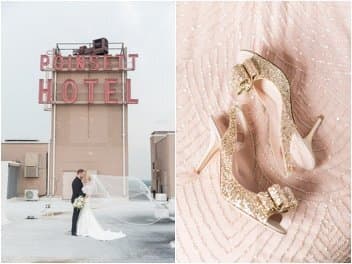 Rooftop wedding photos at The Westin Poinsett Greenville SC