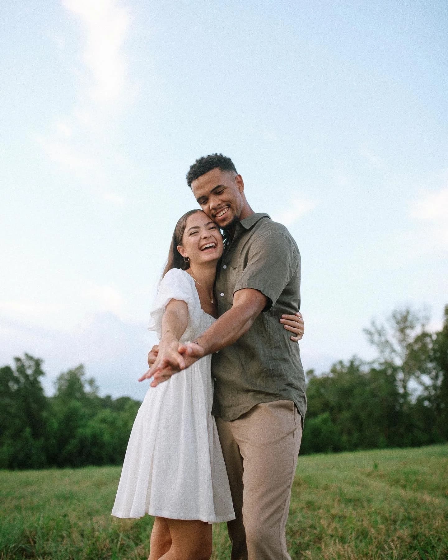 Romantic couple portrait on wedding day by Lowcountry wedding photographers