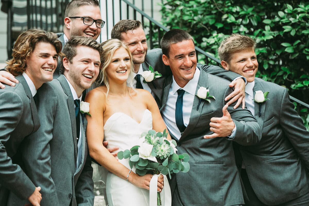 Candid wedding reception moment captured by Middle Child Photography