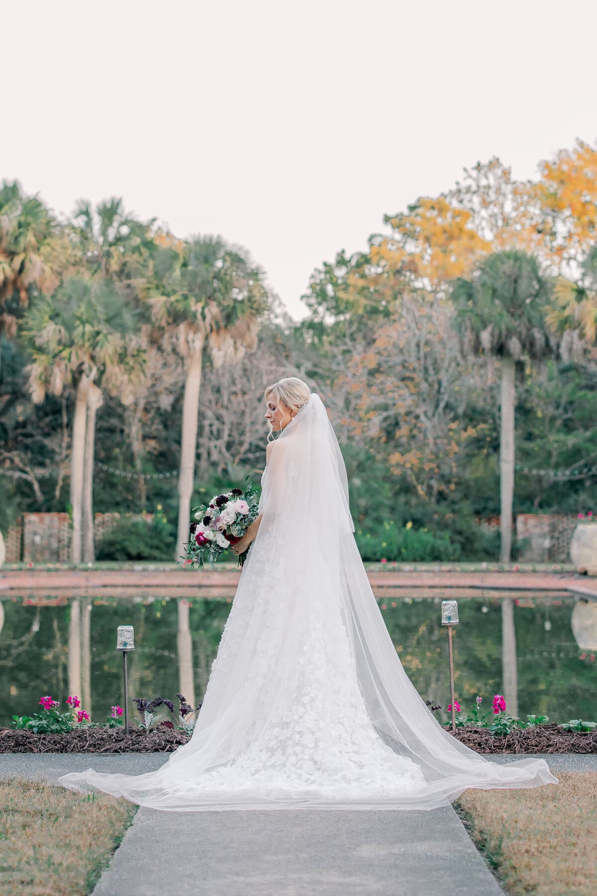 Couple portrait at Brookgreen Gardens wedding venue