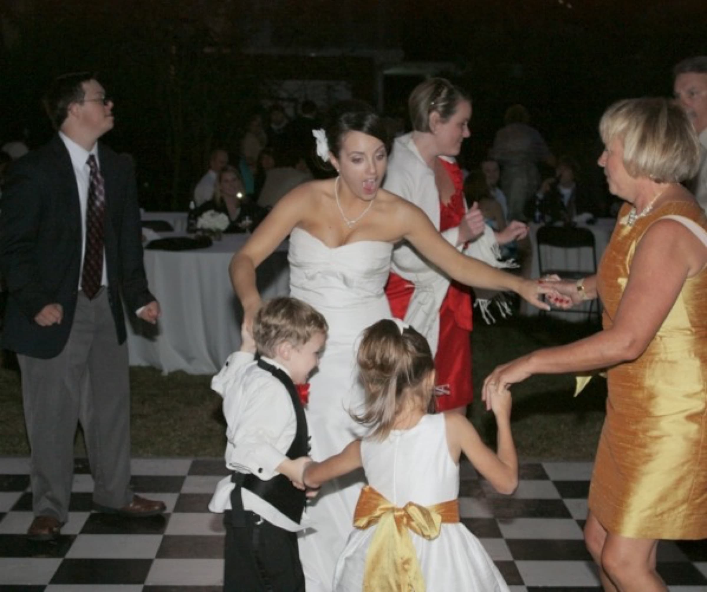 Party Carolina DJs - bride and groom on the dance floor with guests